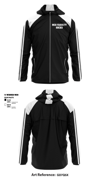 Windbreaker, McG Varsity, School Spirit Store, Teamtime, Team time, sublimation, custom sports apparel, team uniforms, spirit wear, spiritwear, sports uniforms, custom shirts, team store, custom team store, fundraiser sports, apparel fundraiser