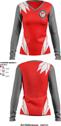 North Senior High School Gymnastics 87380048 Women's Long Sleeve V-neck Shirt - 1