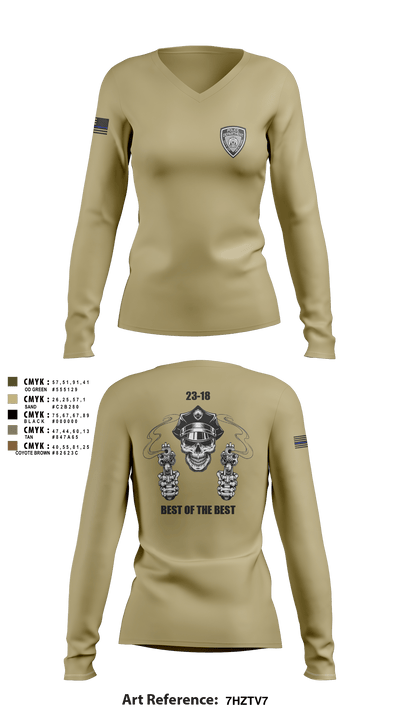 23-18 41923106 Women's Long Sleeve V-neck Shirt - 4