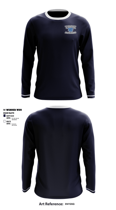 York High School Volleyball 20811164 Long Sleeve Performance Shirt - 1