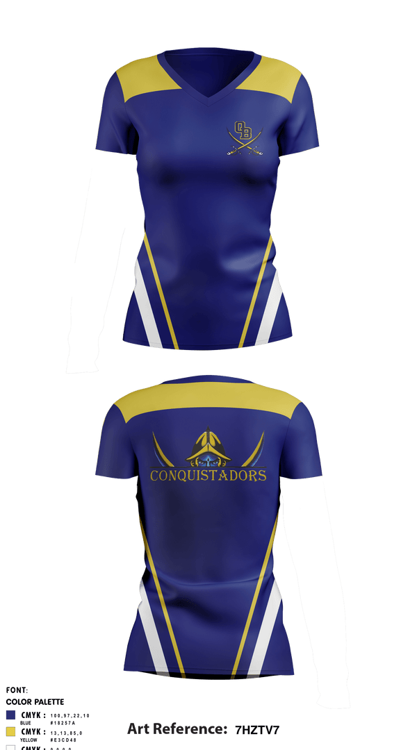 Women's Short Sleeve Vneck Shirt, Conquistadors, Softball, Teamtime, Team time, sublimation, custom sports apparel, team uniforms, spirit wear, spiritwear, sports uniforms, custom shirts, team store, custom team store, fundraiser sports, apparel fundraiser