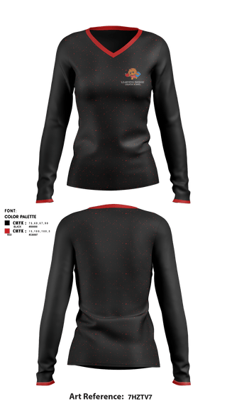 Women's Long Sleeve Vneck Shirt, Learning Bridge, Spirit Store, Teamtime, Team time, sublimation, custom sports apparel, team uniforms, spirit wear, spiritwear, sports uniforms, custom shirts, team store, custom team store, fundraiser sports, apparel fundraiser