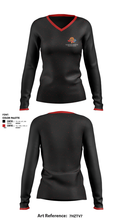 Learning Bridge 87605952 Women's Long Sleeve V-neck Shirt - 1