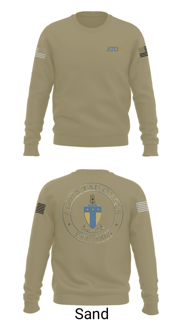 Crew Neck Sweatshirt, , Army, Teamtime, Team time, sublimation, custom sports apparel, team uniforms, spirit wear, spiritwear, sports uniforms, custom shirts, team store, custom team store, fundraiser sports, apparel fundraiser