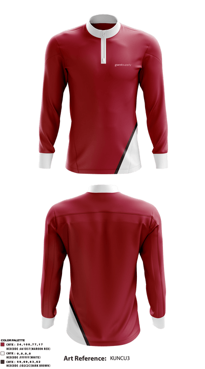 SYsco Guest Supply 58896824 Quarter Zip Jacket - 1