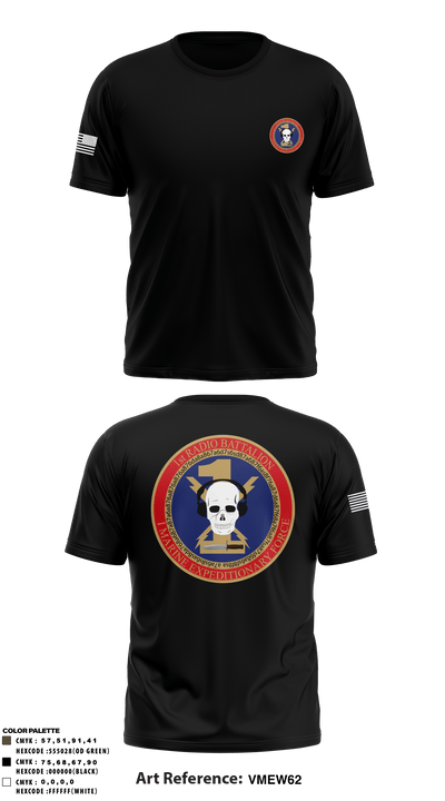 1st Radio Battalion 60701373 Short Sleeve Performance Shirt - 2