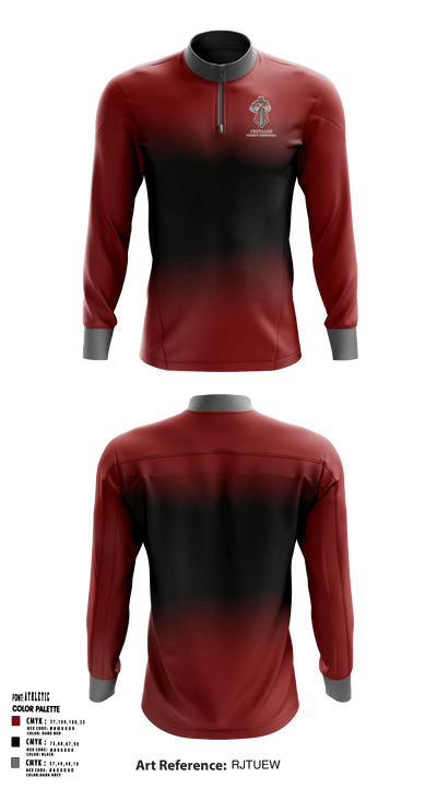 Portland High School Basketball 36413737 Quarter Zip Jacket - 1