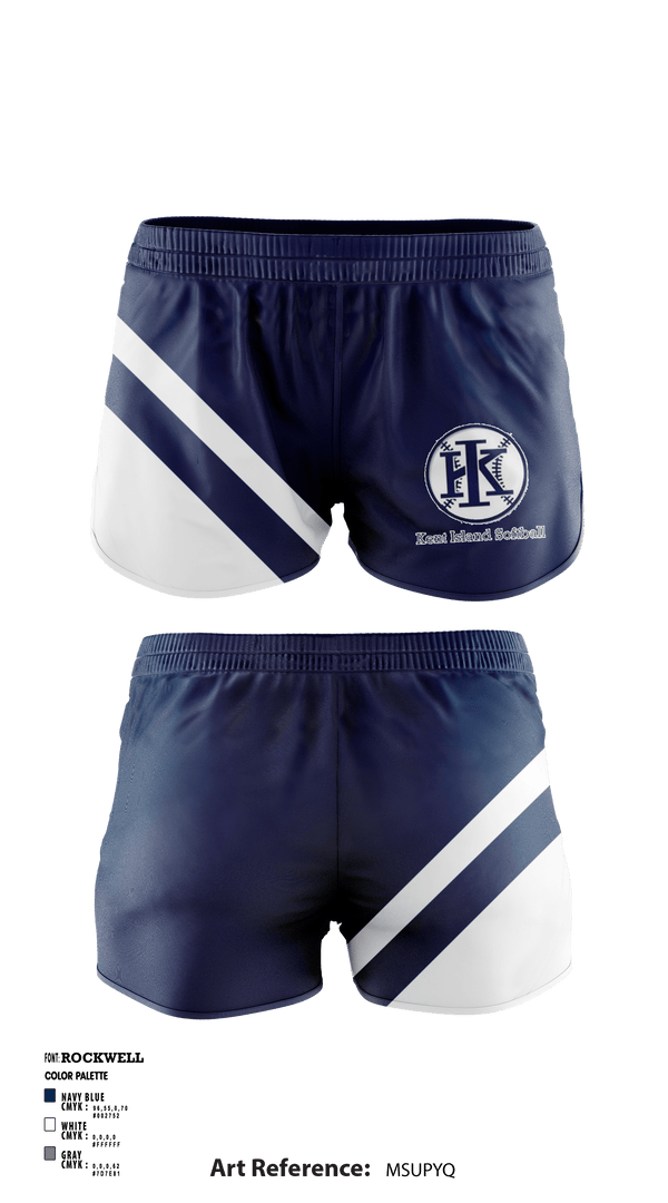 Women's Shorts, Kent Island Youth Softball, Spirit Store, Teamtime, Team time, sublimation, custom sports apparel, team uniforms, spirit wear, spiritwear, sports uniforms, custom shirts, team store, custom team store, fundraiser sports, apparel fundraiser