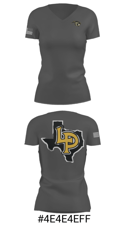 Liberty High School Cross Country 70413236 Women's Short Sleeve V-neck Shirt - 17