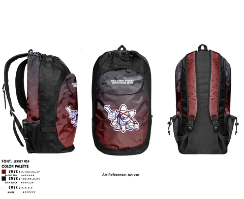 Gear Bag, Utica Academy of Science Charter School Soccer, Men's Soccer, Teamtime, Team time, sublimation, custom sports apparel, team uniforms, spirit wear, spiritwear, sports uniforms, custom shirts, team store, custom team store, fundraiser sports, apparel fundraiser