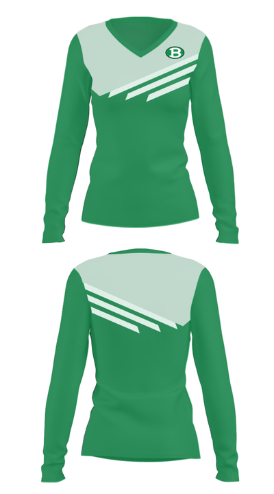 Brenham High School Golf 37169918 Women's Long Sleeve V-neck Shirt - 8