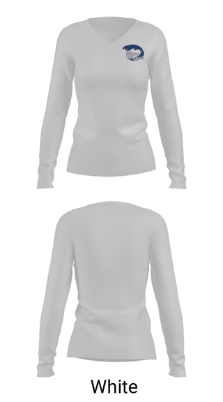 Women's Long Sleeve Vneck Shirt, Port Gibson High School Cross Country, Cross Country, Teamtime, Team time, sublimation, custom sports apparel, team uniforms, spirit wear, spiritwear, sports uniforms, custom shirts, team store, custom team store, fundraiser sports, apparel fundraiser