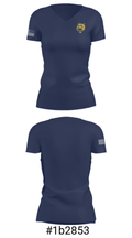 Springfield High School Swimming 5887342 Women's Short Sleeve V-neck Shirt - 21
