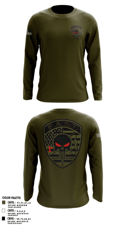 Fugitive apprehension street team 89256534 Long Sleeve Performance Shirt - 1