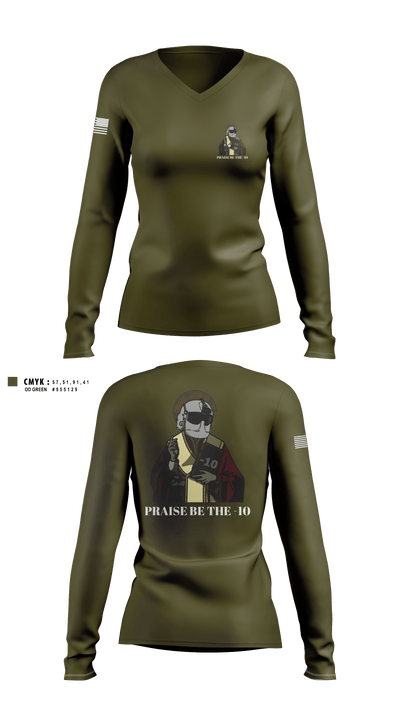 Cannibals 49755658 Women's Long Sleeve V-neck Shirt - 2