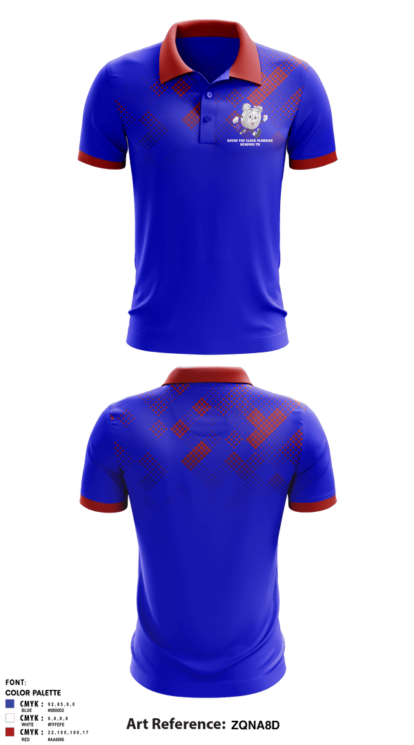 Short Sleeve Performance Polo, ROUND THE CLOCK PLUMBING, , Teamtime, Team time, sublimation, custom sports apparel, team uniforms, spirit wear, spiritwear, sports uniforms, custom shirts, team store, custom team store, fundraiser sports, apparel fundraiser