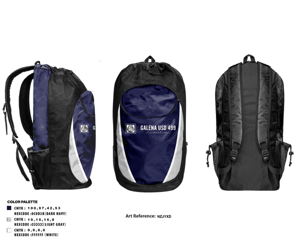 Gear Bag, Galena Middle School, Spirit Store, Teamtime, Team time, sublimation, custom sports apparel, team uniforms, spirit wear, spiritwear, sports uniforms, custom shirts, team store, custom team store, fundraiser sports, apparel fundraiser