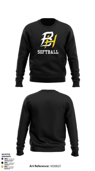 Crew Neck Sweatshirt, Bret Harte Union High School Softball, Softball, Teamtime, Team time, sublimation, custom sports apparel, team uniforms, spirit wear, spiritwear, sports uniforms, custom shirts, team store, custom team store, fundraiser sports, apparel fundraiser