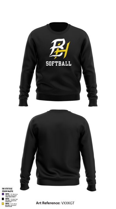 BRET HARTE UNION HIGH SCHOOL SOFTBALL Crew Neck Sweatshirt - 4
