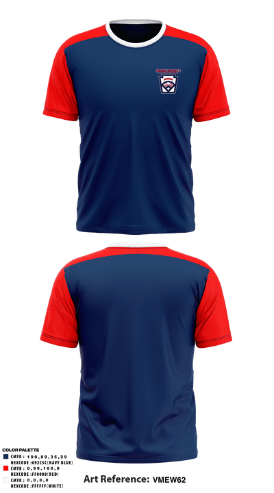 Arizona District 6 Little League Baseball 81927694 Short Sleeve Performance Shirt - 36