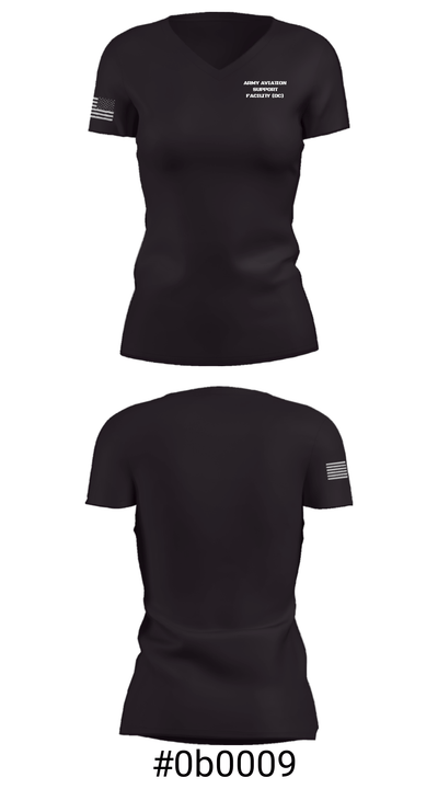 ARMY AVIATION SUPPORT FACILITY (DC) 66213593 Women's Short Sleeve V-neck Shirt - 4