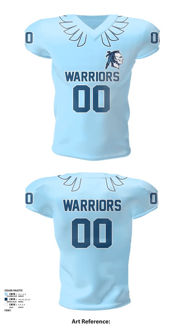 Football Jersey, Adena Warriors Football, Football, Teamtime, Team time, sublimation, custom sports apparel, team uniforms, spirit wear, spiritwear, sports uniforms, custom shirts, team store, custom team store, fundraiser sports, apparel fundraiser