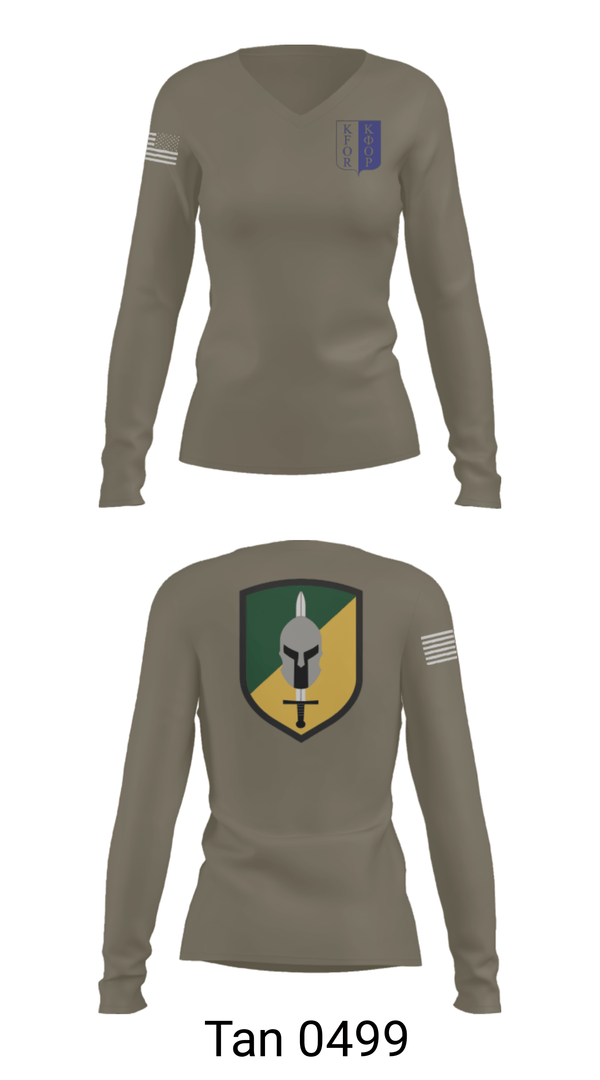 Women's Long Sleeve Vneck Shirt, , Army, Teamtime, Team time, sublimation, custom sports apparel, team uniforms, spirit wear, spiritwear, sports uniforms, custom shirts, team store, custom team store, fundraiser sports, apparel fundraiser