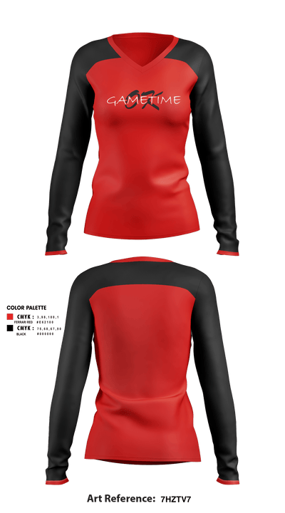 OKLAHOMA GAMETIME 5057471 Women's Long Sleeve V-neck Shirt - 1