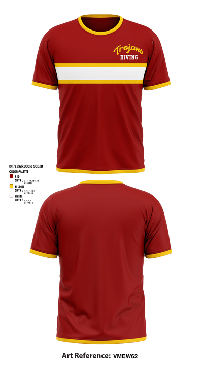 University Of Southern California Diving 38780209 Short Sleeve Performance Shirt - 6