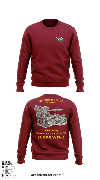 Crew Neck Sweatshirt, 21ST MILITARY POLICE COMPANY (AIRBORNE), Army, Teamtime, Team time, sublimation, custom sports apparel, team uniforms, spirit wear, spiritwear, sports uniforms, custom shirts, team store, custom team store, fundraiser sports, apparel fundraiser