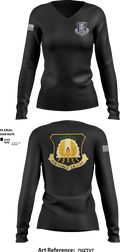 Walton Braves 9881156 Women's Long Sleeve V-neck Shirt - 5