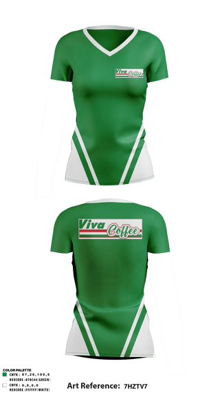 Women's Short Sleeve Vneck Shirt, Viva coffee, , Teamtime, Team time, sublimation, custom sports apparel, team uniforms, spirit wear, spiritwear, sports uniforms, custom shirts, team store, custom team store, fundraiser sports, apparel fundraiser
