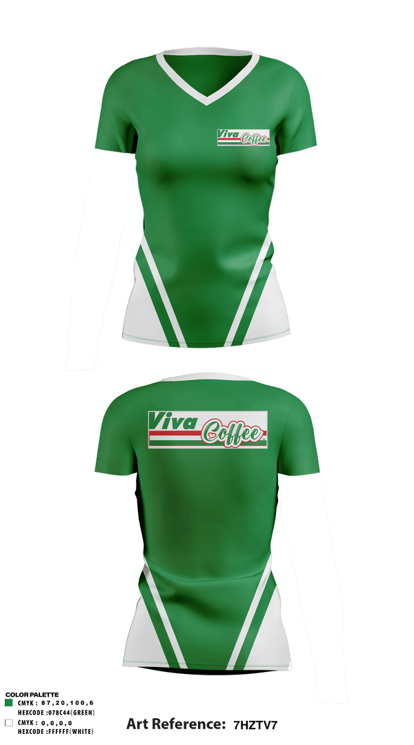 Women's Short Sleeve Vneck Shirt, Viva coffee, , Teamtime, Team time, sublimation, custom sports apparel, team uniforms, spirit wear, spiritwear, sports uniforms, custom shirts, team store, custom team store, fundraiser sports, apparel fundraiser