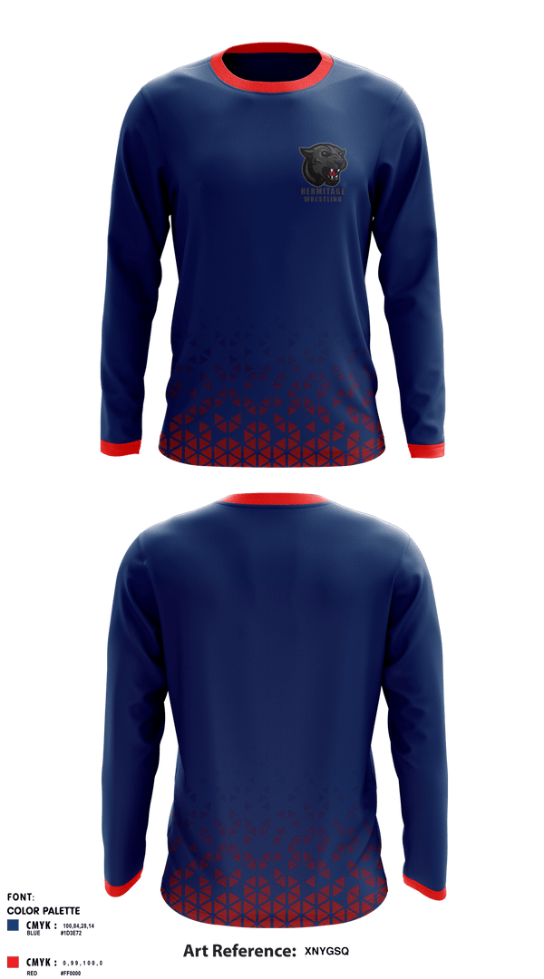 Long Sleeve Rash Guard Shirt, Hermitage High School Wrestling, Wrestling, Teamtime, Team time, sublimation, custom sports apparel, team uniforms, spirit wear, spiritwear, sports uniforms, custom shirts, team store, custom team store, fundraiser sports, apparel fundraiser