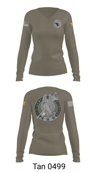Women's Long Sleeve Vneck Shirt, , Army, Teamtime, Team time, sublimation, custom sports apparel, team uniforms, spirit wear, spiritwear, sports uniforms, custom shirts, team store, custom team store, fundraiser sports, apparel fundraiser