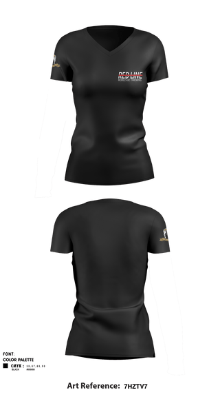Women's Short Sleeve Vneck Shirt, Red Line Mobile Axe Throwing, , Teamtime, Team time, sublimation, custom sports apparel, team uniforms, spirit wear, spiritwear, sports uniforms, custom shirts, team store, custom team store, fundraiser sports, apparel fundraiser