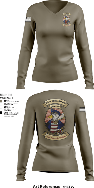 Women's Long Sleeve Vneck Shirt, U11Warrant Officers, Army, Teamtime, Team time, sublimation, custom sports apparel, team uniforms, spirit wear, spiritwear, sports uniforms, custom shirts, team store, custom team store, fundraiser sports, apparel fundraiser