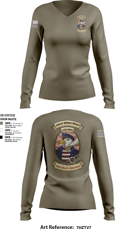 U11 40106032 Women's Long Sleeve V-neck Shirt - 3