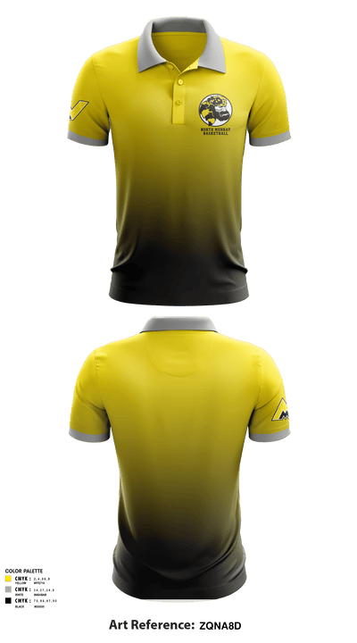 North Murray High School Basketball 17664043 Short Sleeve Performance Polo - 1