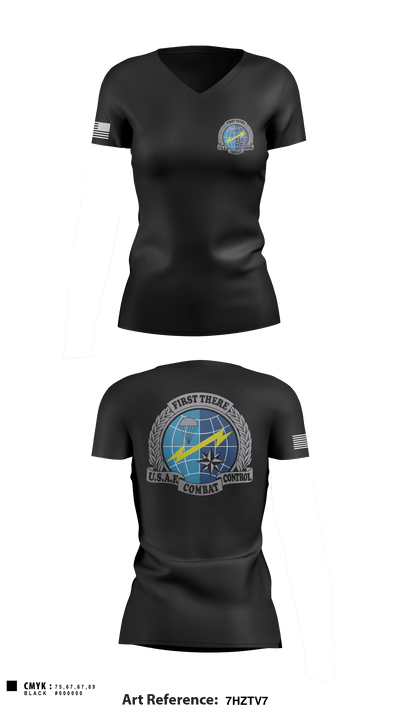 Combat Control 52172419 Women's Short Sleeve V-neck Shirt - 1