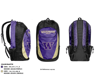 Gear Bag, Washington High School Golf, Golf, Teamtime, Team time, sublimation, custom sports apparel, team uniforms, spirit wear, spiritwear, sports uniforms, custom shirts, team store, custom team store, fundraiser sports, apparel fundraiser