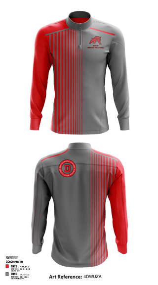 Quarter Zip Jacket, Duncan High School Volleyball, Women's Volleyball, Teamtime, Team time, sublimation, custom sports apparel, team uniforms, spirit wear, spiritwear, sports uniforms, custom shirts, team store, custom team store, fundraiser sports, apparel fundraiser