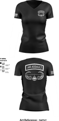 Air Assault School 23379005 Women's Short Sleeve V-neck Shirt - 2