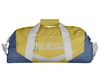 Duffle Bag, Pinole Valley High School Volleyball, Women's Volleyball, Teamtime, Team time, sublimation, custom sports apparel, team uniforms, spirit wear, spiritwear, sports uniforms, custom shirts, team store, custom team store, fundraiser sports, apparel fundraiser