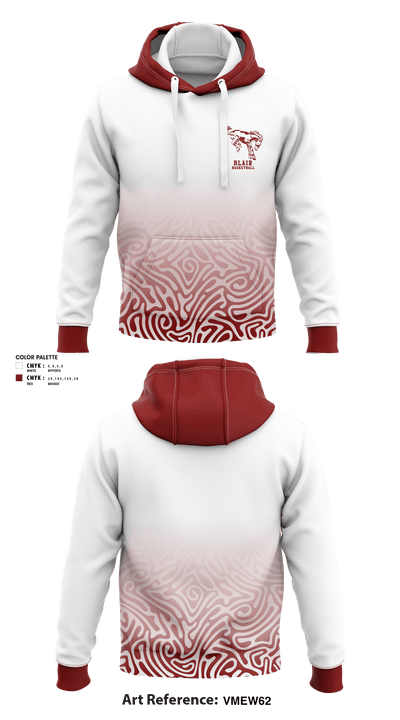 Blair Public High School Basketball 27891556 Hoodie - undefined