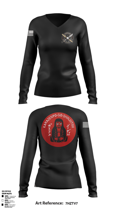 Fusion Combatives 96784594 Women's Long Sleeve V-neck Shirt - 1