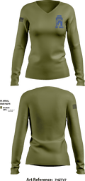 XVIII AIRBORNE CORPS 70736861 Women's Long Sleeve V-neck Shirt - 4