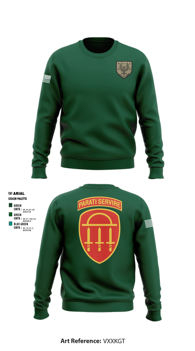 4th brigade 1st battalion alpha co 12605244 Crew Neck Sweatshirt - 1