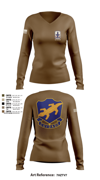 Women's Long Sleeve Vneck Shirt, , Army, Teamtime, Team time, sublimation, custom sports apparel, team uniforms, spirit wear, spiritwear, sports uniforms, custom shirts, team store, custom team store, fundraiser sports, apparel fundraiser