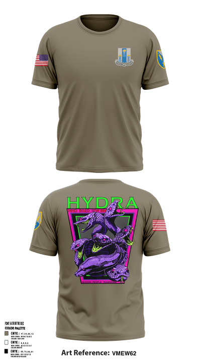 HHD HYDRA, 502nd IEW BN 85683805 Short Sleeve Performance Shirt - 54